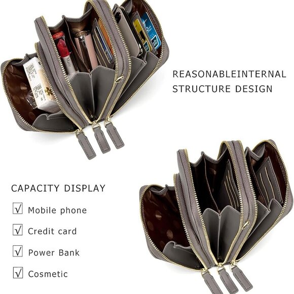 Small Crossbody Cell Phone Bag for Women, Mini Over Shoulder Handbag Purse with - Picture 4 of 6